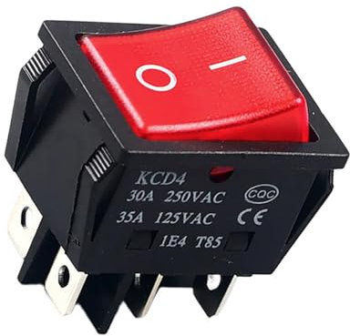 6 Pin 2 Position Rockers Toggle Switches 30Amp 250VAC LED Light Boats Marine Toggle Switches For Car Boats Breadboards