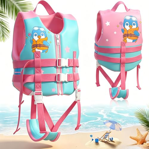 Gilet de Natation pour Enfant - Gilet Flottant Enfant pour Filles, Garçons et Tout-Petits avec Sangle de Sécurité, Certifié TÜV en 13138-1:2021