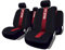 Sparco SPC1013 Set von Abdeckungen für Autositze, schwarz und rot, Modell CLASSIC, 9 Stück, Red