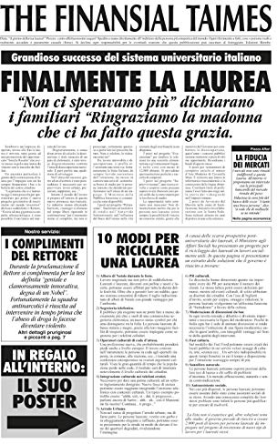 Bombo Biglietto auguri giornale laurea