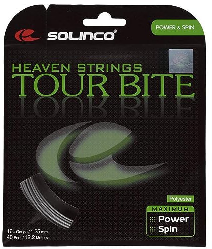 Solinco Tour Bite Tennissaite, 16 l, 1,25 mm, 2 Packungen
