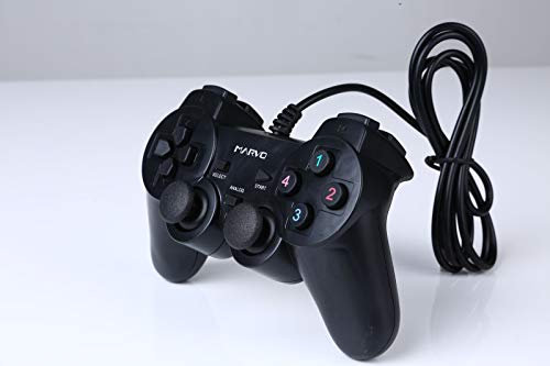 MARVO GT 006 Gamepad per PC Controller di Gioco Double Shock Joypad Cavo Micro USB, 1,5 m Nero