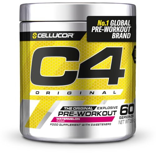 C4 Original Beta Alanine Sports Nutrition Bulk Pre Workout Powder for Men & Women | Best Pre-Workout Energy Drink Supplements | Creatine Monohydrate | Watermelon | 60 Servings