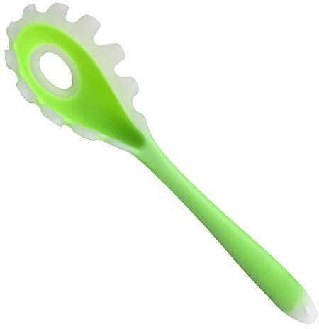 LEMNUY Server per spaghetti - Cucchiaio in silicone per pasta - Verde