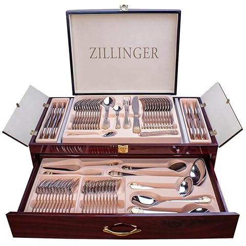 Heavy Quality 72 Piece Gold Table Cutlery Set Stainless Steel Canteen Luxury Dinner Set