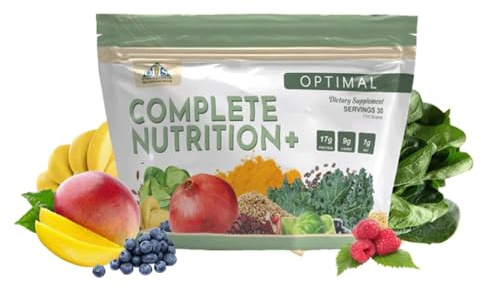 Optimal Health Systems Optimal Complete Nutrition Plus 710 Gram, 30 Servings. Powerful, Pure Complex carbohydrates from Over 35 Fruits and Vegetables, Contains Healthy Omega Fatty acids.