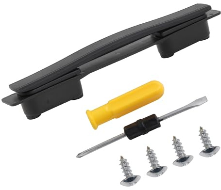 Mxfans Ersatzgriff für Koffer und Gepäck aus Kunststoff, flexibler Ersatzgriff, 21,5 cm, mit Schraube B113, Schwarz