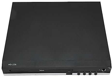Reproductor de DVD y CD para el Hogar, Reproductor de DVD Compacto con Control Remoto 1080P 110‑240V para TV (Enchufe de la UE)