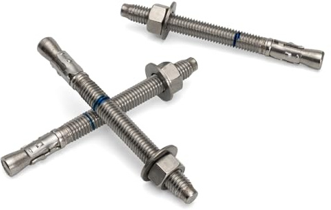 HROMIGRY 1/2 x 5-1/2 Concrete Anchors (12 Pack) 1/2 inch Wedge Anchors Bolts Stainless Steel