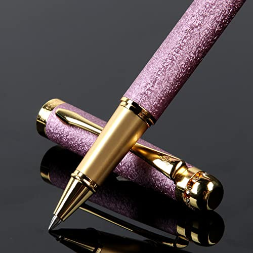 BOCIYER Stylos roller à encre liquide, meilleur joli stylo à bille, coffret cadeau pour hommes et femmes, stylo à bille rechargeable, personnalisé, écriture manuscrite, stylos de créateurs, luxe, ens