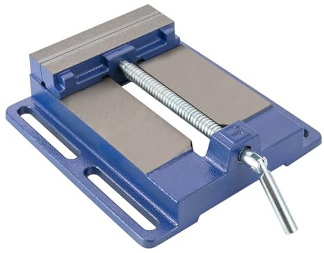 Tornillo de banco para máquina, apertura máxima: 14,5 cm, hierro fundido, taladros, tornillo de banco, mango giratorio 360°, para fresadoras, taladros y mantenimiento de máquinas, diseño de calidad