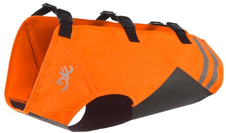 Browning Warnwesten für Hunde, hohe Sichtbarkeit, Orange, Größe L, vollständige Abdeckung