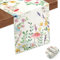 Mode Gänseblümchen Tischläufer Frühling, Leinen Tischläufer Frühling Modern, Tischläufer Blumen für Hochzeit Küche Draußen Urlaub Party Wohnzimmer Tischdeko (33 x 120 cm)