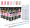 Kit de uñas de gel acrílico Bestauty: pegamento fotográfico multicolor de secado rápido para uñas atractivas y duraderas (15 ml x 3 piezas) para uso doméstico y profesional. (7pcs)