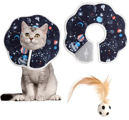 KQDRAVINE Mjuk kattkrage storlek S, skyddande krage för kattungar och små katter 1,8–4,5 kg, anti-slickning och anti-repor, bekväm efter operation