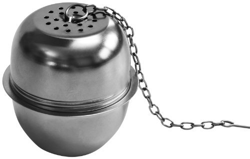 Fackelmann 49129 - Filtro in Acciaio Inox per tè Sfuso con Catenella e Bicchierino