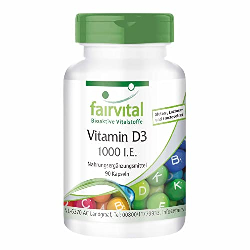 Fairvital | Vitamina D3 1000 UI (25mcg) colecalciferolo - 90 capsule