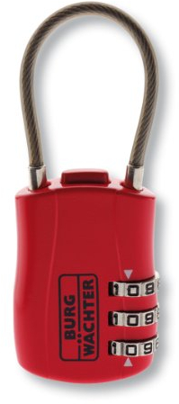 BURG-WÄCHTER, Cadenas à Anse Flexible et à Combinaison Variable, Anse de 3 mm de diamètre, 3 Rouleaux Numérotés, Combi 73 30 SB