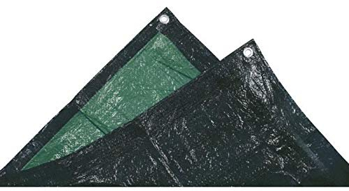 TEC Hit 882203 - Bâche Ultra Lourde de Protection - 240g/m² - 2 x 3 mètres - Vert/Noir