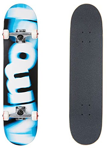 Nästan skateboard komplett snurra suddig blå 19,4 cm fabriksmonterad