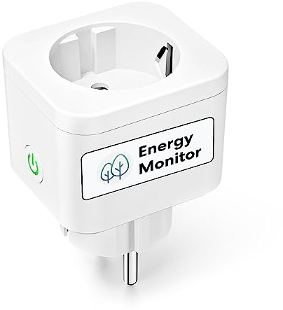 Meross WLAN Steckdose mit Strommessung, Stromerzeugung messen für Balkonkraftwerk, 16A Bluetooth Smart Steckdose funktioniert mit Alexa, Google Home, Smart Plug mit Sprach- und Fernsteuerung, 1 Stück