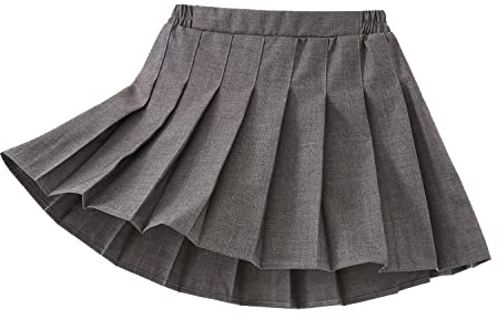 Yealoo Gonna a Pieghe per Uniforme Scolastica Ragazze Bambini, A-Linea, Mini Danza Scooter Vestito con Pantaloncini Interni