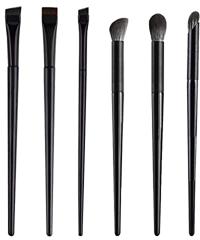 6-teiliges Make-up-Pinsel-Set, flache Augenbrauenpinsel, abgeschrägter Eyeliner-Pinsel, Lidschatten-Applikator für Augenbrauen, Reflexionen und Schatten