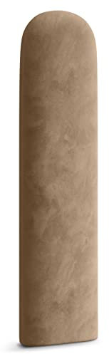 Muralo Panel tapizado ovalado de pared, cojín de pared, cabecero de cama, panel de pared, dormitorio, salón, cama, cojín de lomo, moderno, tapizado de lujo (20 cm x 80 cm, beige)