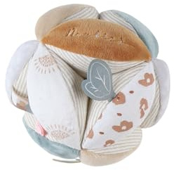 NOUKIE’S – Balle de préhension Montessori – Développement Moteur et sensoriel 12 Coussinets Doux – Motricité Fine et Coordination – Ø 15 cm – Dès la Naissance