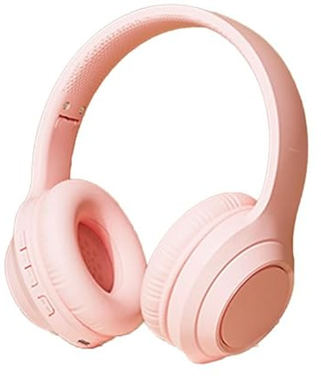 5.3Ghz Wireless Gaming Headset, 40mm Speaker Unit Retractable Metal Arms, Bluetooth Headset with Memory Foam Padding for PC, PS5, PS4, MacBook etc. (Peach Pink)