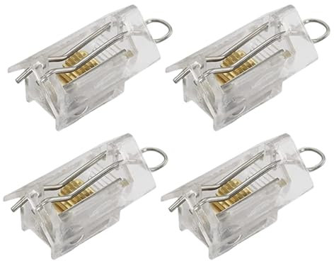 Milageto 4X cerraduras de cordón para persiana Veneciana, Cerradura para persiana de Ventana, Cerradura de cordón de persiana Romana Transparente para Cocina,