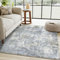 HUGEAR Maschine Waschbarer Bereich Teppich 120 x 180 cm Grau Wohnzimmer Teppich Indoor Akzent Teppich Moderner Abstrakter Low Pile Teppich Distressed Wurf Teppich Büro Esszimmer Küche rutschfest