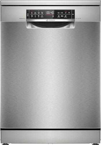 Bosch SMS6ECI10E Serie 6, Lavastoviglie da libera installazione, Home Connect, Extra Clean zone: lavaggio intenso per lo sporco più ostinato, Assistente al lavaggio, EmotionLight, Acciaio, 60 cm