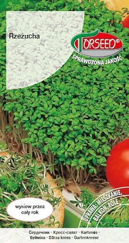 Verdica Berro de jardín rico en nutrientes semillas Lepidium sativum – Cultivo interior y exterior durante todo el año, uso culinario versátil, intervalos óptimos de 15-20 cm (10 gramos)