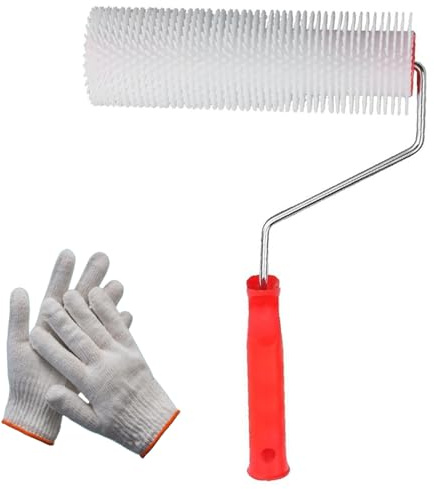 Rullo di sfiato, rullo chiodato, rullo chiodato manuale, rullo di sfiato, rullo chiodato Rullo di sfiato da 23 cm per composti livellanti e rivestimenti per pavimenti