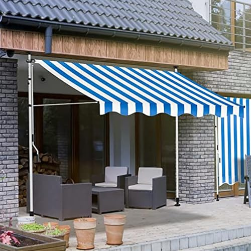Parasole regolabile autoportante con manovella per patio, balcone, padiglione e giardino, protezione UV per esterni e soluzioni ombreggianti