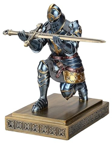 Générique Porte-Stylo Plume | Organisateur Style Médiéval pour Crayons - Statue de Chevalier,Organisation Bureau École Maison Salle de Classe Artistique Enseignant Élève