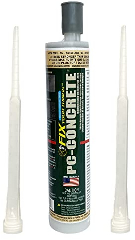 PC Products 72561 PC-Concrete Two-Part Epoxy Adhesive Paste for Anchoring and Crack Repair, 8.6 oz Cartridge, Gray