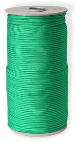 Corda Antica Corderia Marra - Treccia Veneziana verde, mm 3, 200 m, Polipropilene Alta Tenacita', stabilizzato ai raggi U.V. resistente a intemperie e agenti atmosferici.
