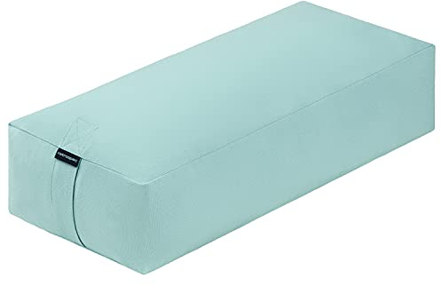 Retrospec Sequoia Meditation Cushion & Yoga Bolster Pillow With Cotton Cover - Supportive 24x12x6in Rectangle for Spine Relief, Joint Support & Posture - Machine Washable With Carry Handle