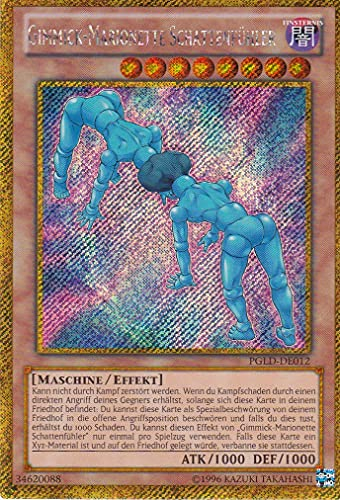PGLD-DE012 - Gimmick-Marionette Schattenfühler - Gold Secret Rare - DE - im Set mit Ultrapro Toploader - Yugioh