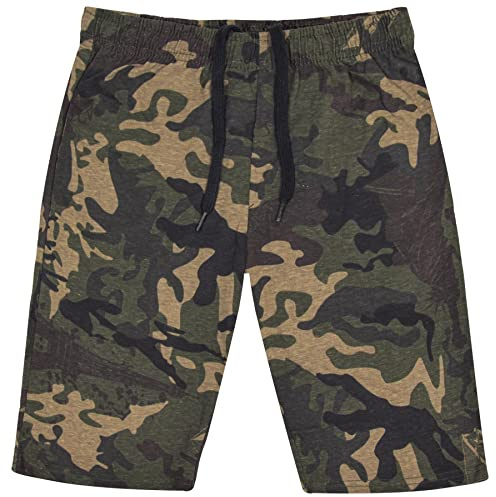 A2Z 4 Kids Garçons Shorts Coton S'étirer Casual Été Longueur au Genou - Shorts S07 Camo Green 5-6