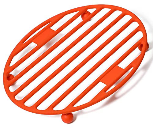 Webake Roasting Rack Oval Silicone 11x8 Inches Cooling Drying Rack Kitchen Cooking Rack for Baking Roasting Pan, Heat-Resistant Silicone Trivet