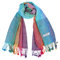 70 x 180 cm Damen Warm Schal, Winter Ethnic Mit Style Colorful Gradient Marokko, Quasten (Grün)