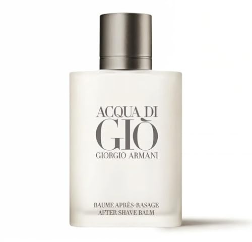 Armani beauty - Acqua di Gio - After Shave Balm - Cologne for Men - Long Lasting Fragrance with Bergamot notes, Jasmine, White Musks, Patchouli & Cedarwood – 3.4 Fl Oz