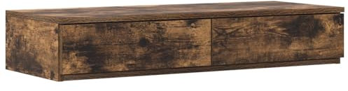 vidaXL Bettschubladen Räuchereiche 80x36,5x16,5 cm Holzwerkstoff