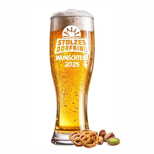 Bicchiere da birra con nome a scelta, 0,5 l, con anno, per occasioni speciali come compleanno, anniversario, festa del papà o celebrazione, incisione a scelta