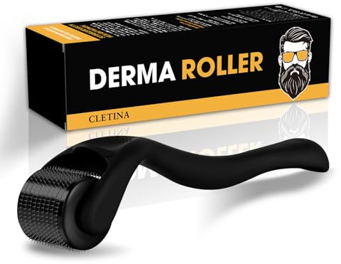 540 Titanium Derma Microneedling Roller 1.0mm Outil de Microneedling pour homme et femme Usage domestique Rouleau à micro-aiguilles avec étui de rangement
