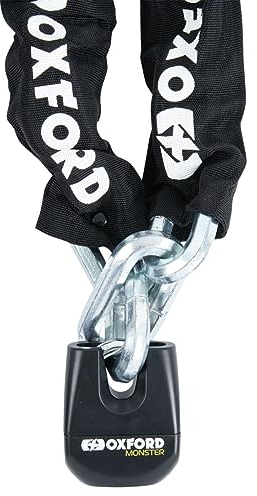 Oxford OF18 Monster Kette mit Schloss 2,0 m, Schwarz