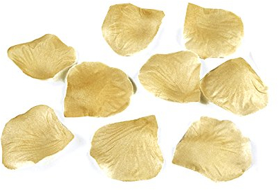 PartyDeco Conf. 100 Pétales de Rose, Tissu, Or, unité